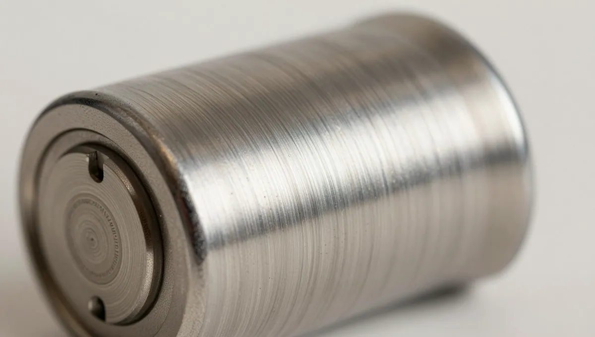 Nahaufnahme der Metalloberfläche eines Schliesszylinders